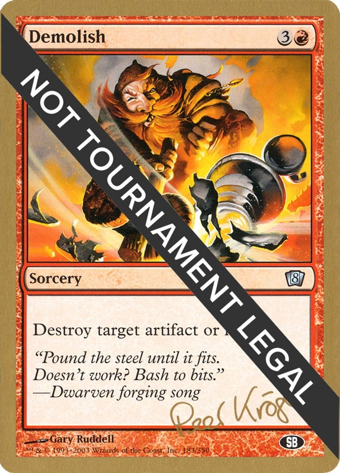 Demolish 2003 Peer Kroger 8ED SB [WCD]