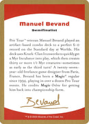 2004 Manuel Bevand Biography Card [WCD]