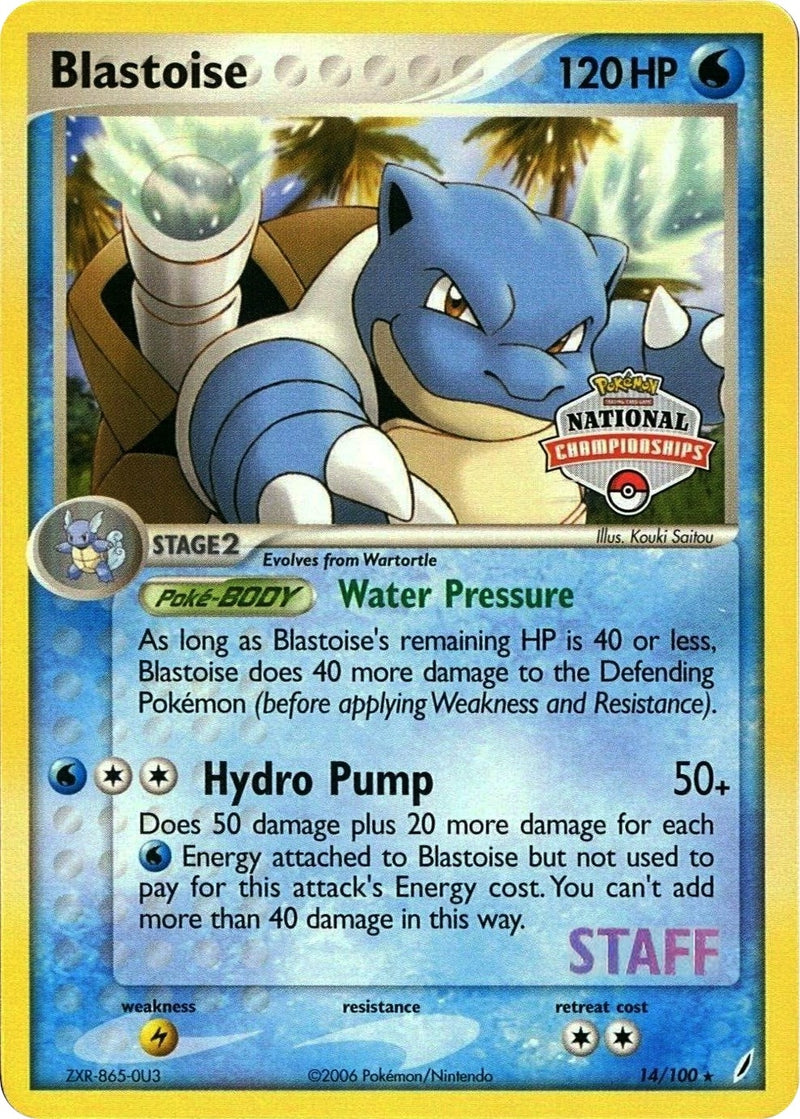 Blastoise 14 100 National Championships Staff (014/100) [PR]