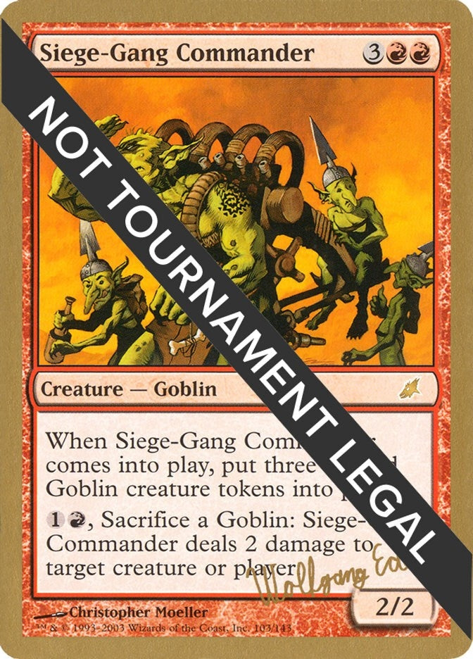Siege Gang Commander 2003 Wolfgang Eder SCG [WCD]