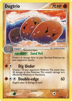 Dugtrio 5 100 EX Crystal Guardians (005/100) [PR]