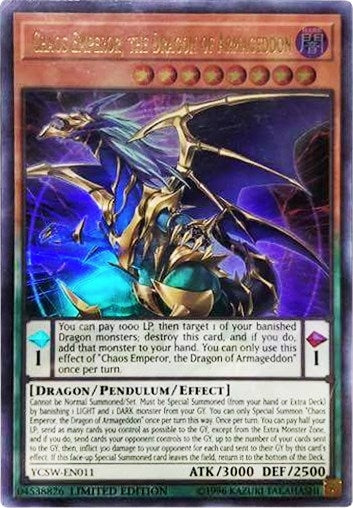 Chaos Emperor the Dragon of Armageddon UR (YCSW-EN011)