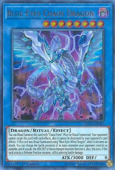 Blue Eyes Chaos Dragon (LED3-EN001) [LED3]