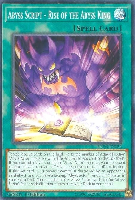 Abyss Script Rise of the Abyss King (LED3-EN054) [LED3]