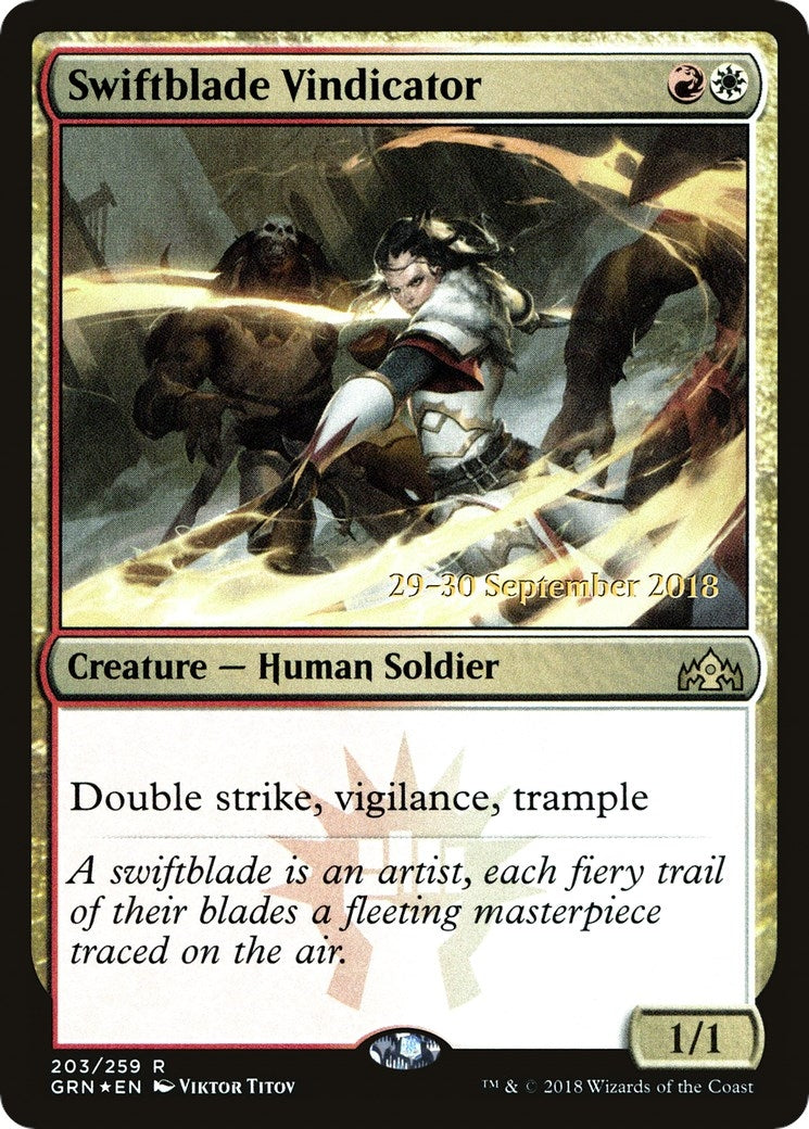 Swiftblade Vindicator [Guilds of Ravnica Prerelease Promos]