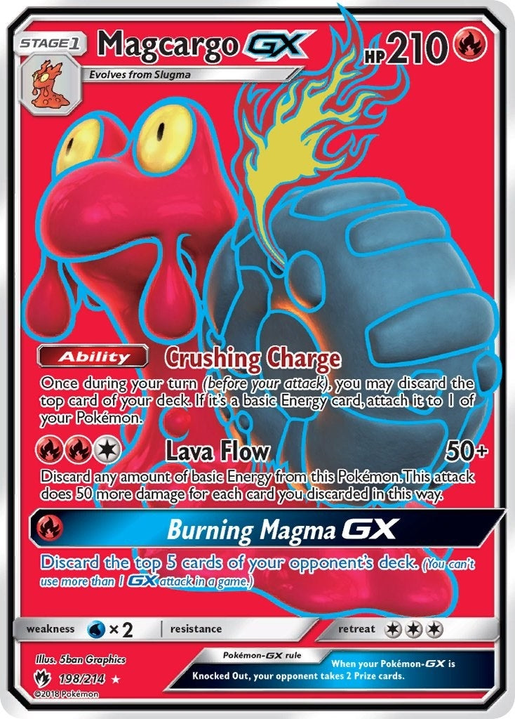Magcargo GX Full Art (198/214) [SM8]