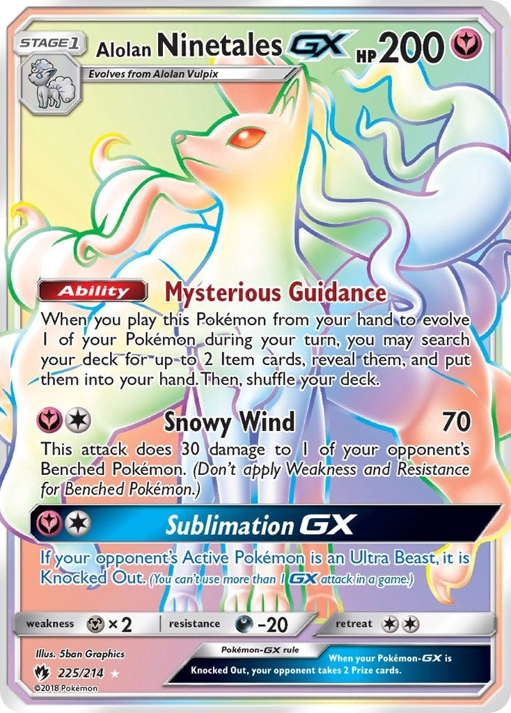 Alolan Ninetales GX Secret (225/214) [SM8]