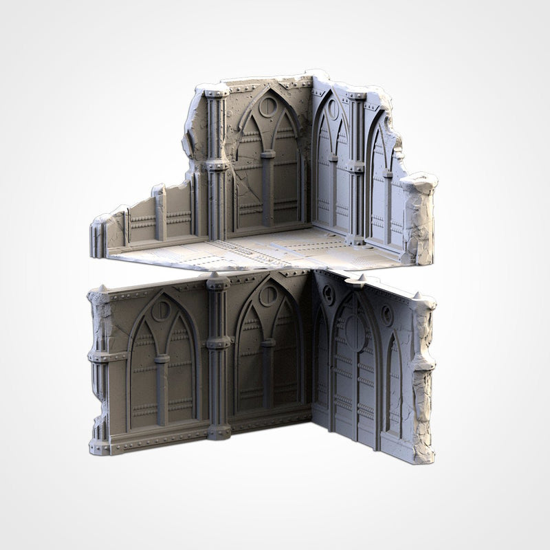 Cathedral Ruins 02 3D printed terrain view 17