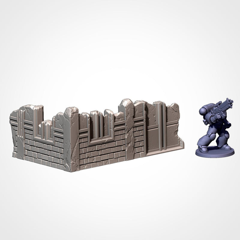 City Classic Ruins GW 10th 3D printed terrain view 17