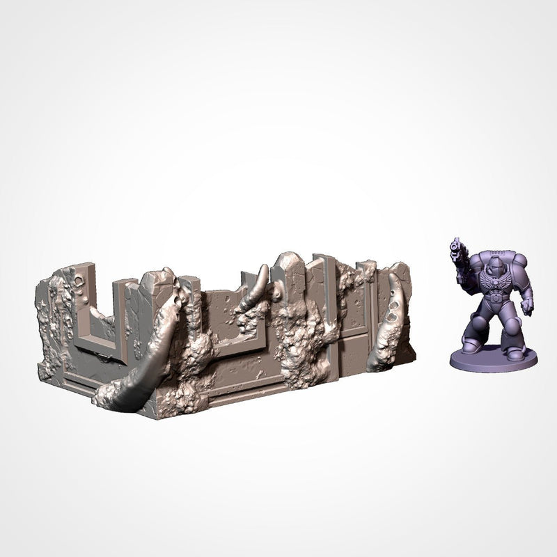 Infected Ruins GW 10th 3D printed terrain view 17