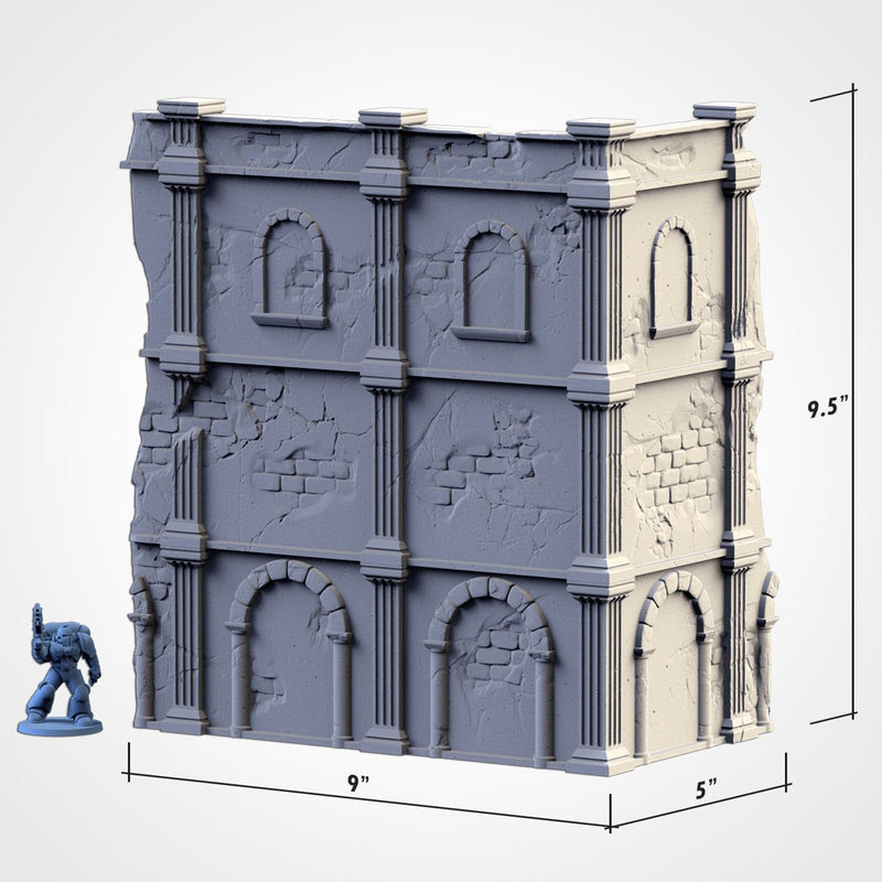 Classic Ruins WTC Set 01 3D printed terrain view 17