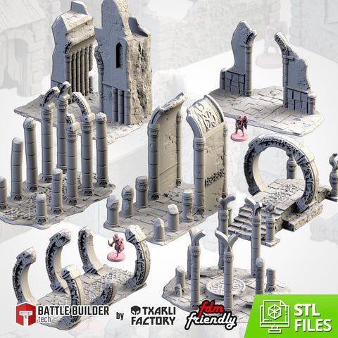 Ancient Civilization 3D printed terrain view 17