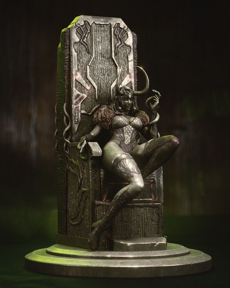 Lady Loki Resin Statue - view 4
