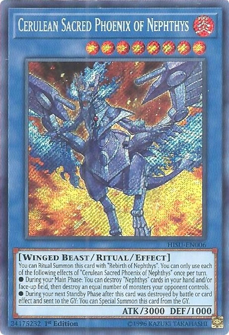 Cerulean Sacred Phoenix of Nephthys (HISU-EN006) [HISU]