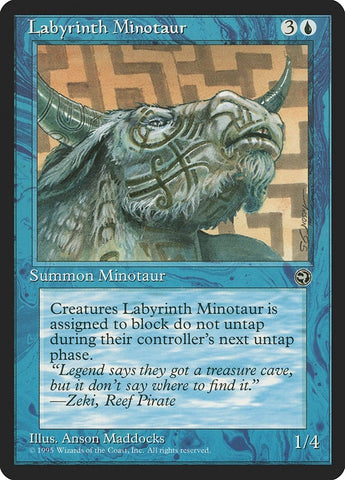 Labyrinth Minotaur (Onatah Flavor Text) [Homelands]