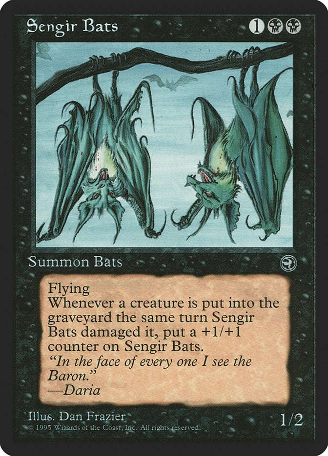 Sengir Bats (Ihsan's Shade Flavor Text) [Homelands]
