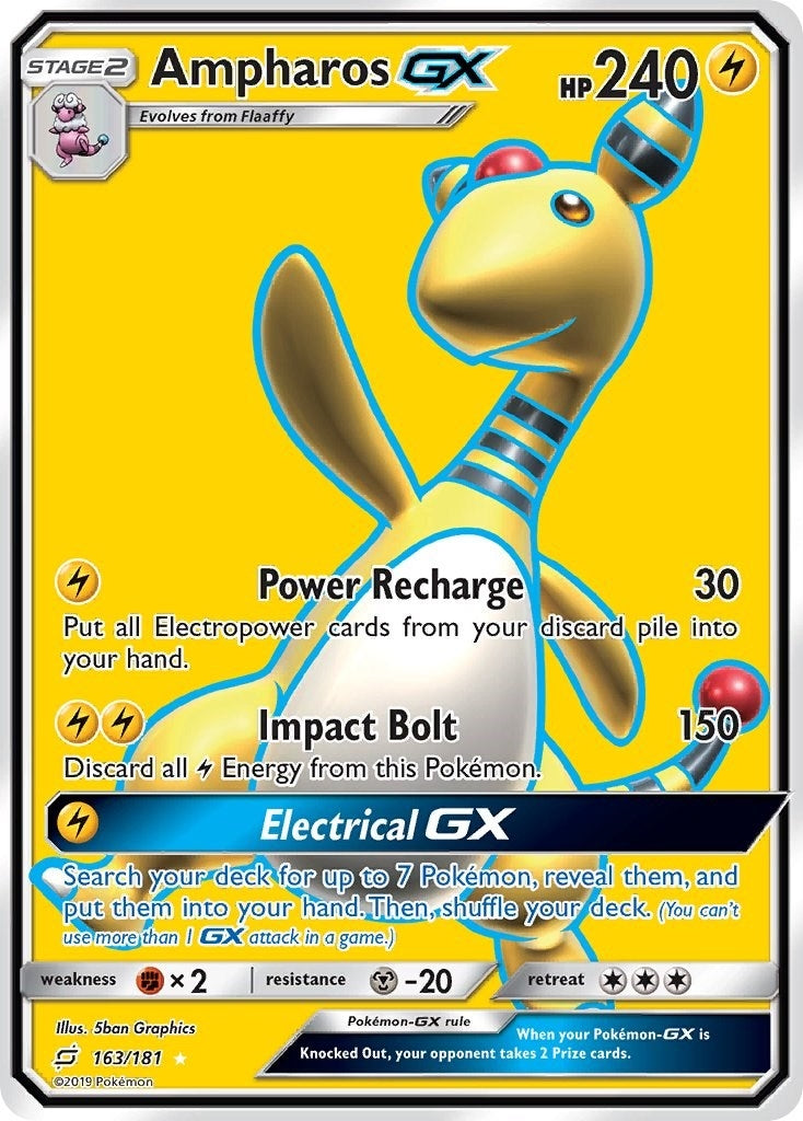 Ampharos GX Full Art (163/181) [SM9]