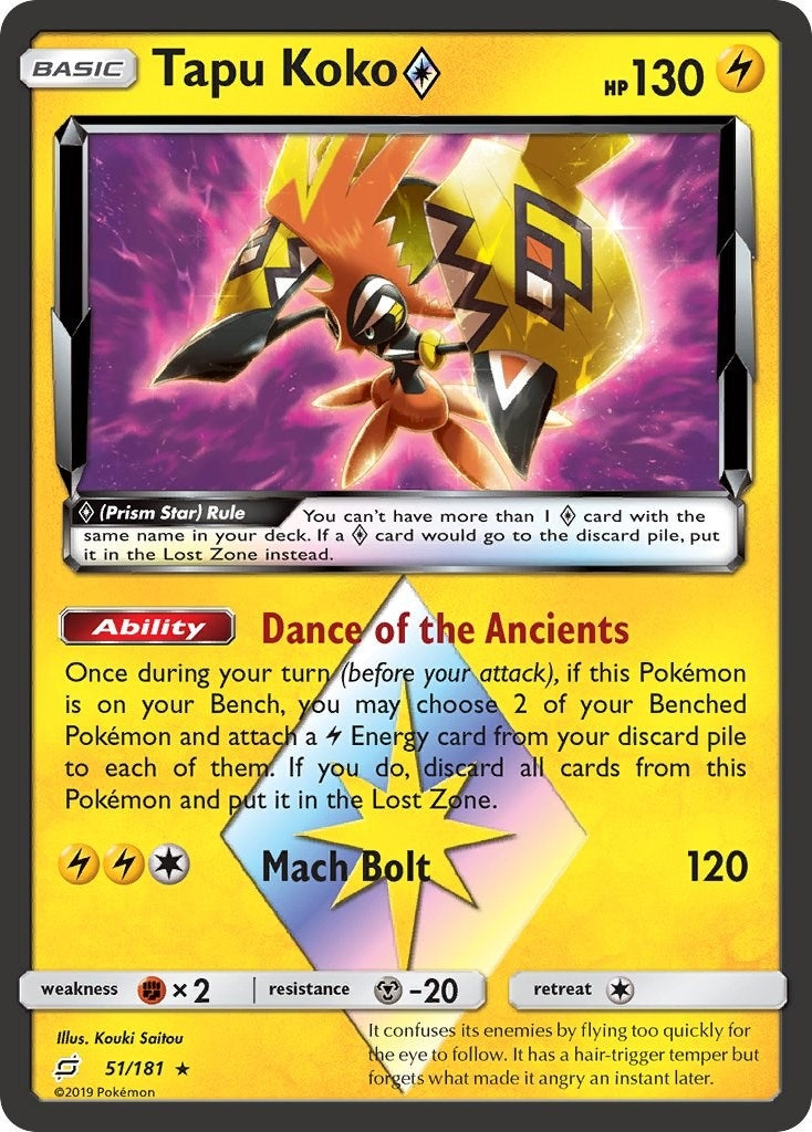 Tapu Koko Prism Star (51/181) [SM9]