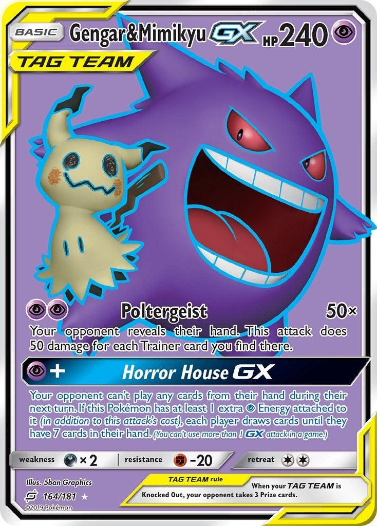 Gengar and Mimikyu GX Full Art (164/181) [SM9]