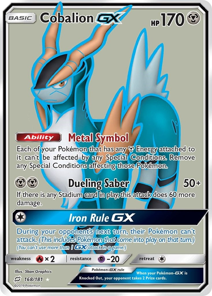 Cobalion GX Full Art (168/181) [SM9]