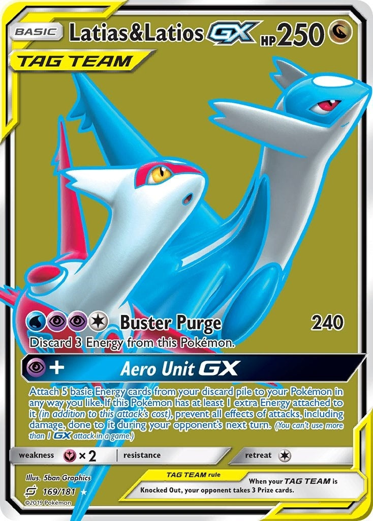 Latias and Latios GX Full Art (169/181) [SM9]