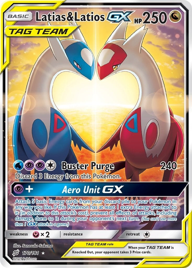 Latias and Latios GX Alternate Full Art (170/181) [SM9]