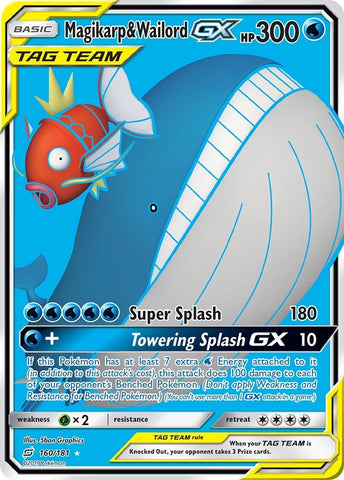 Magikarp and Wailord GX Full Art (160/181) [SM9]