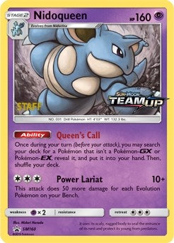 Nidoqueen SM160 Prerelease Staff (SM160) [SMP]