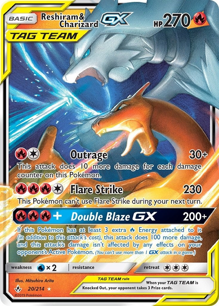 Reshiram & Charizard GX (20/214) (SM - Unbroken Bonds)