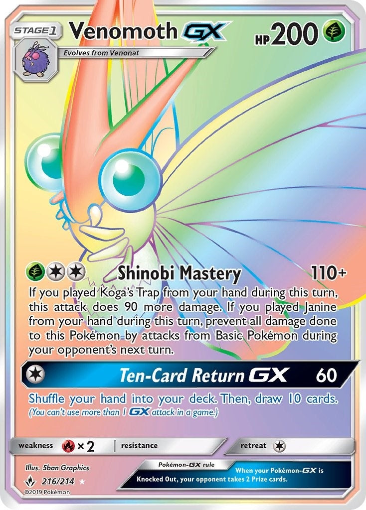 Venomoth GX Secret (216/214) [SM10]