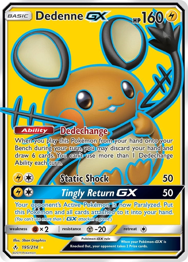 Dedenne GX Full Art (195/214) [SM10]