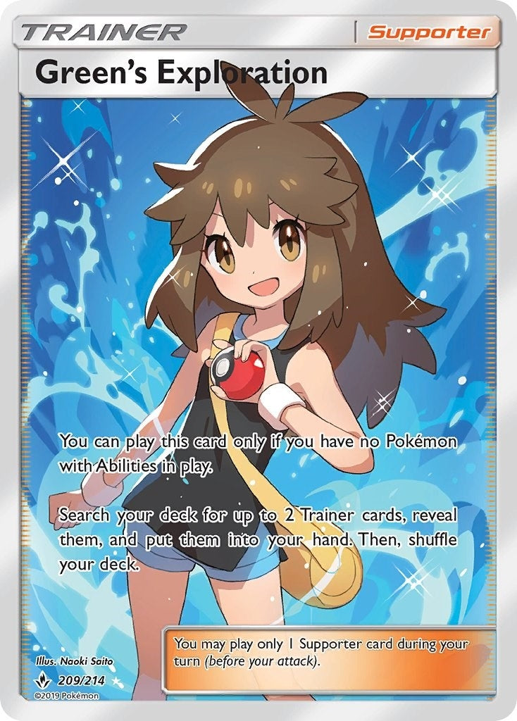 Greens Exploration Full Art (209/214) [SM10]