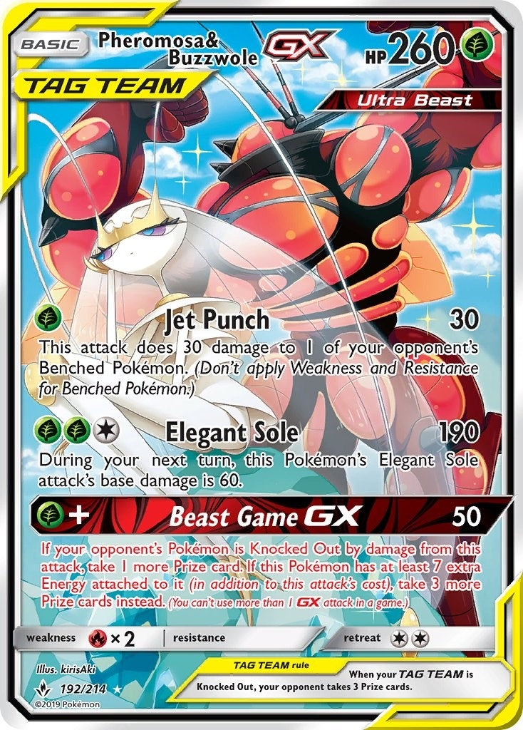 Pheromosa and Buzzwole GX 192 Alternate Full Art (192/214) [SM10]