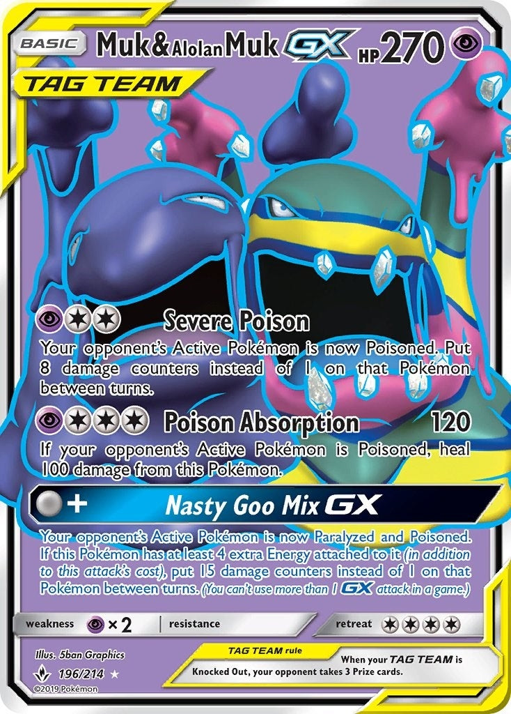 Muk and Alolan Muk GX 196 Full Art (196/214) [SM10]