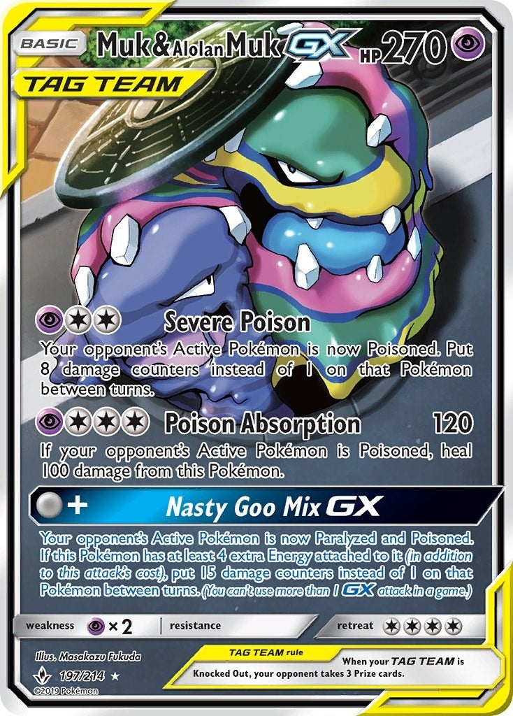 Muk and Alolan Muk GX 197 Full Art (197/214) [SM10]