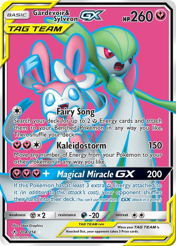 Gardevoir and Sylveon GX 204 Full Art (204/214) [SM10]