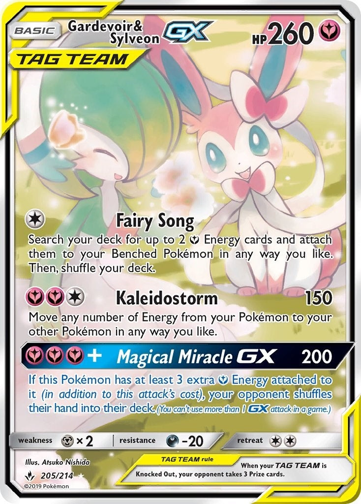 Gardevoir and Sylveon GX 205 Alternate Full Art (205/214) [SM10]