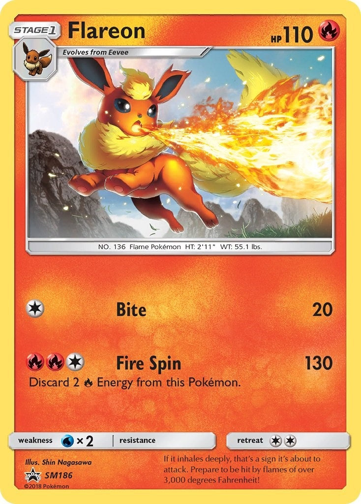 Flareon - SM186 (Let's Play, Eevee!) (SM186) (SM Promos)