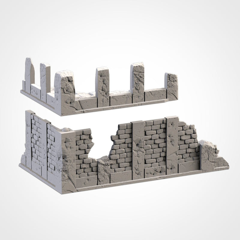 City Ruins WTC Set 01 3D printed terrain view 18