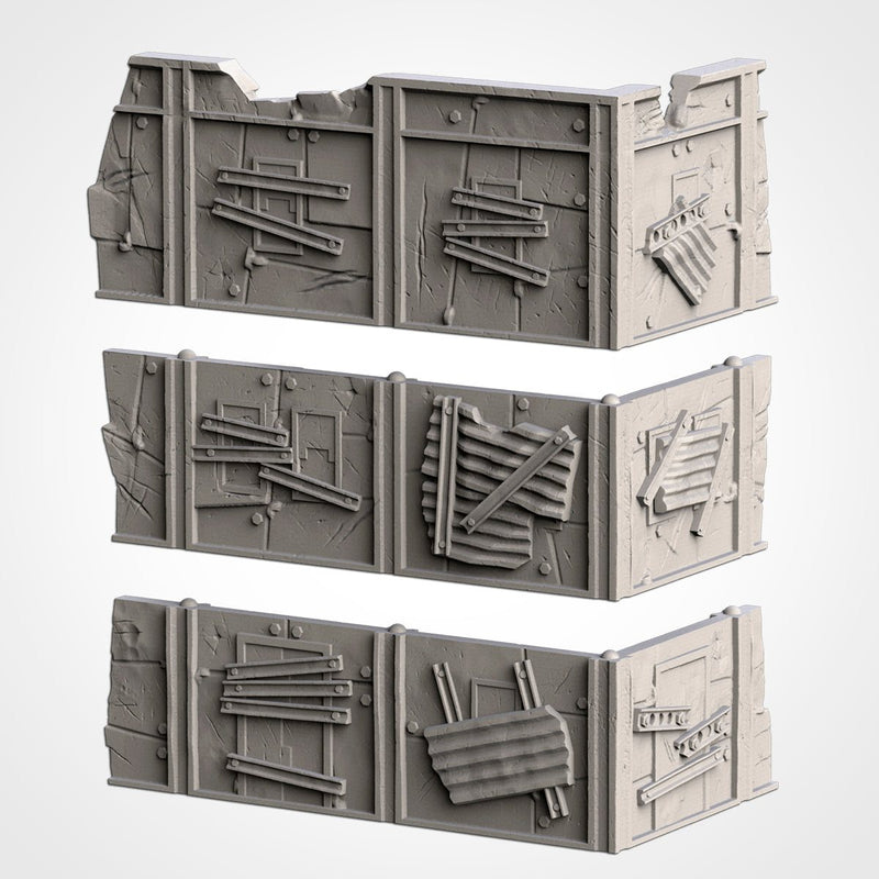 Post-Apocalyptic Ruins WTC Set 01 3D printed terrain view 18