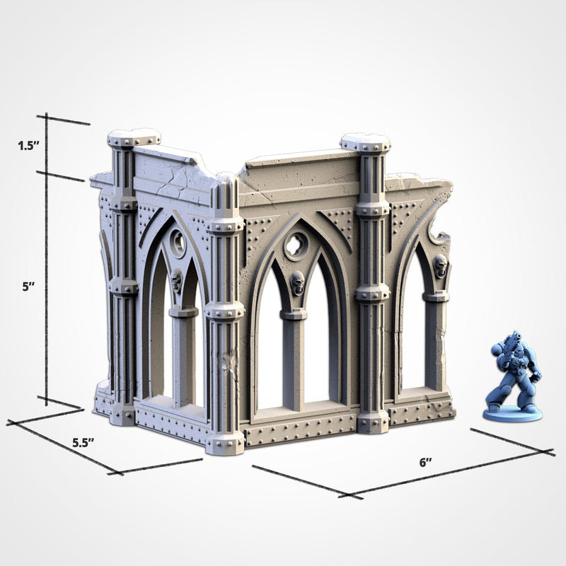 Cathedral Ruins 02 3D printed terrain view 18
