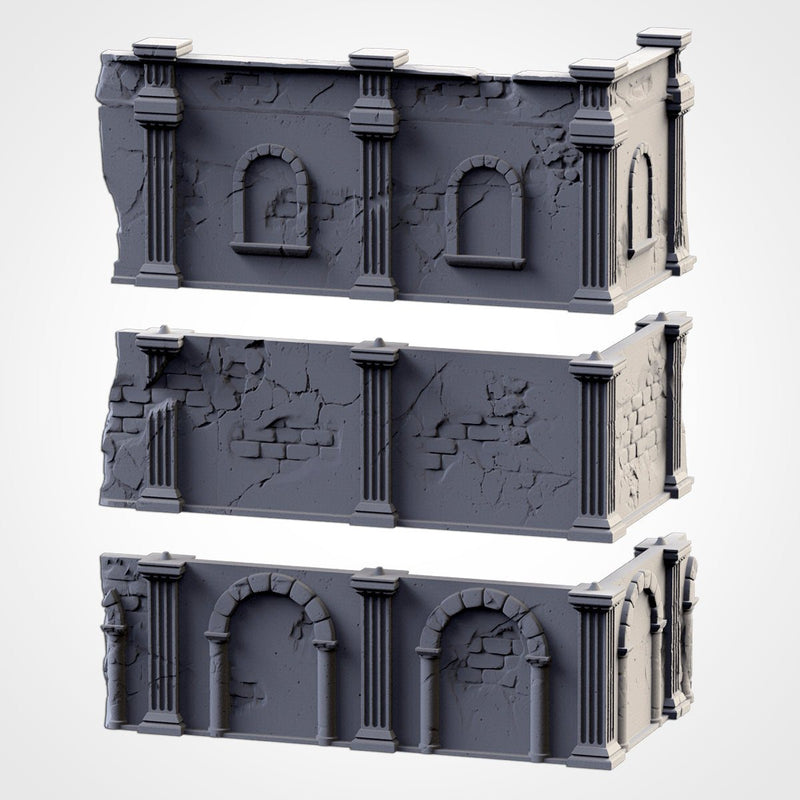 Classic Ruins WTC Set 01 3D printed terrain view 18