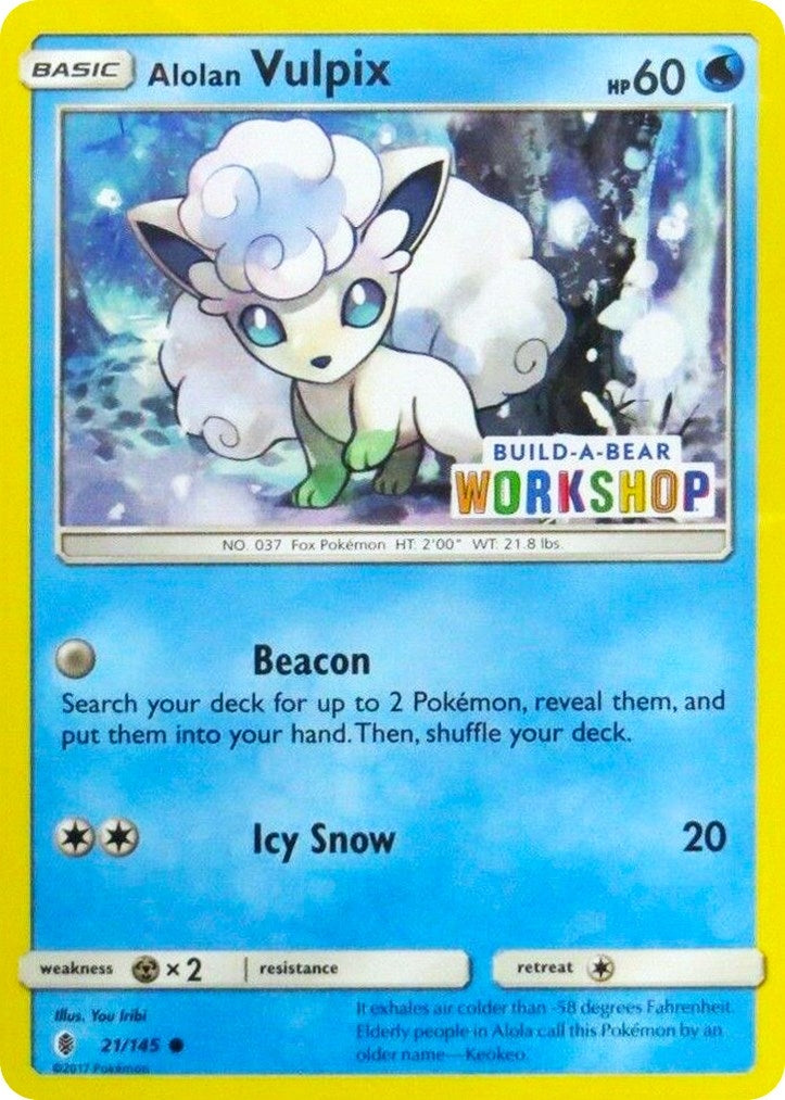 Alolan Vulpix 21 145 Build A Bear Workshop Exclusive (021/145) [MCAP]