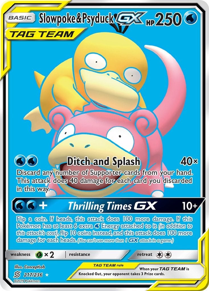 Slowpoke and Psyduck GX Full Art (217/236) [SM11]