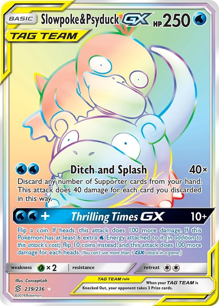 Slowpoke and Psyduck GX Secret (239/236) [SM11]
