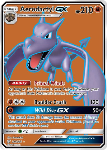 Aerodactyl GX Full Art (224/236) [SM11]