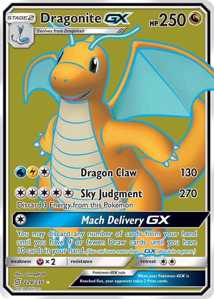 Dragonite GX Full Art (229/236) [SM11]