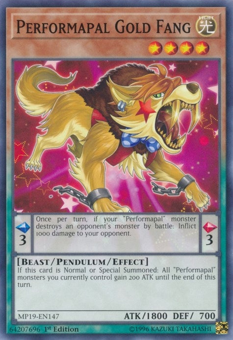 Performapal Gold Fang (MP19-EN147) [MP19]