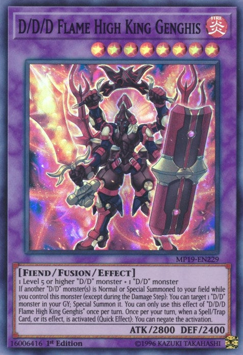 D/D/D Flame High King Genghis [MP19-EN229] Super Rare