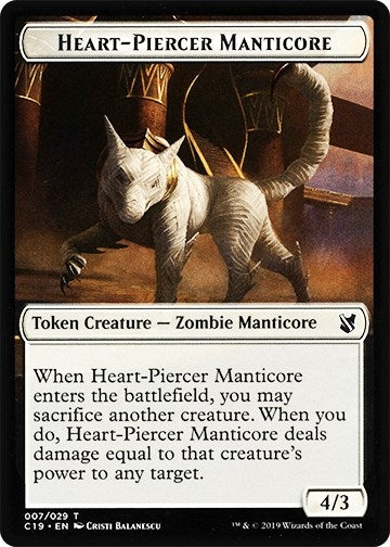 Heart Piercer Manticore Dragon Double sided Token [C19]